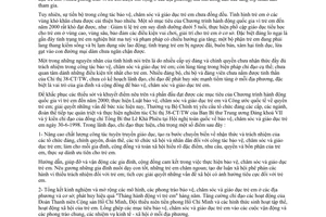 Thông tri số 04-TT/TW bảo vệ chăm sóc và giáo dục trẻ em Bộ Chính trị ban hành