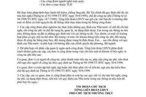 Công văn 991/TLĐ thực hiện chế độ chi tiêu về hội nghị, công tác phí, điện thoại