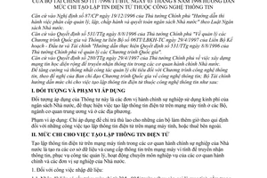 Thông tư 111/1998/TT/BTC mức chi tạo lập tin điện tử thuộc công nghệ thông tin