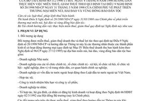 Thông tư 112/1998/TT/BTC phát triển thương mại miền núi hải đảo, vùng đồng bào dân tộc hướng dẫn Nghị định 20/1998/NĐ-CP