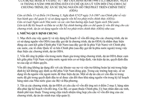 Thông tư liên tịch 06/1998/TTLT-BKH-BTC cơ chế quản lý vốn đối ứng chương trình, dự án sử dụng nguồn hỗ trợ phát triển chính thức (ODA)