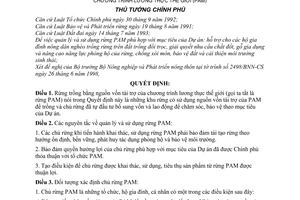 Quyết định 145/1998/QĐ-TTg chính sách quản lý sử dụng rừng trồng bằng nguồn vốn tài trợ của chương trình lương thực thế giới (PAM)