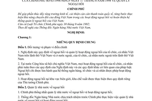 Nghị định 63/1998/NĐ-CP quản lý ngoại hối