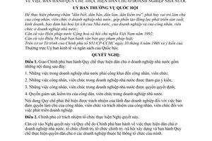 Nghị quyết 60/1998/NQ-UBTVQH10 Quy chế thực hiện dân chủ ở doanh nghiệp nhà nước