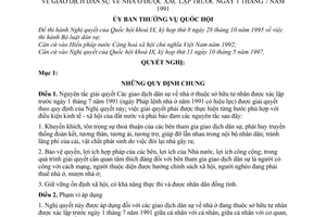 Nghị quyết 58/1998/NQ-UBTVQH10 giao dịch dân sự về nhà ở được xác lập trước ngày 1 tháng 7 năm 1991