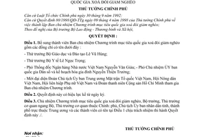 Quyết định 745/QĐ-TTg bổ sung thành viên ban chủ nhiệm chương trình mục tiêu quốc gia xoá đói giảm nghèo