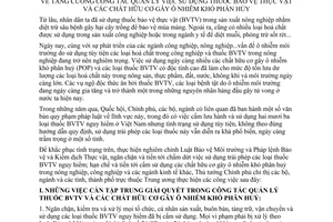 Chỉ thị 29/1998/CT-TTg tăng cường công tác quản lý sử dụng thuốc bảo vệ thực vật chất hữu cơ gây ô nhiễm khó phân huỷ