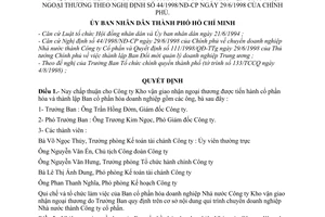 Quyết định 4432/1998/QĐ-UB-KT thành lập ban cổ phần hóa doanh nghiệp nhà nước Công ty kho vận giao nhận ngoại thương theo Nghị định 44/1998/NĐ-CP