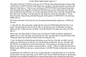 Chỉ thị 17/1998/CT-UB đẩy mạnh cuộc vận động xây dựng cuộc sống mới Cần Thơ