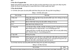 Tiêu chuẩn ngành 28TCN 118:1998 về sản phẩm thuỷ sản đông lạnh - Thịt nghêu luộc do Bộ Thuỷ sản ban hành