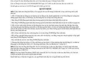 Quyết định 215/1998/QĐ.UB mức đóng bảo hiểm y tế tự nguyện Lào Cai