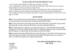 Quyết định 5248/1998/QĐ-UB phân luồng tuyến giờ hoạt động