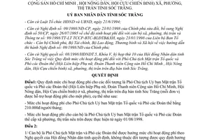 Quyết định 117/1998/QĐ.UBNDT quy định mức chi hoạt động phí