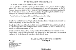 Quyết định 118/1998/QĐ.UBNDT quy định chế độ sinh hoạt phí đối với cán bộ xã