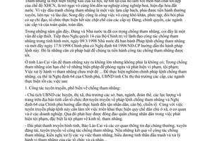 Chỉ thị 15/CT-UB 1998 thực hiện Pháp lệnh chống tham nhũng Lào Cai