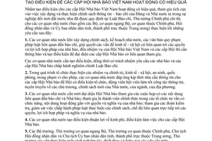 Quyết định 33/1998/CT-TTg tăng cường trách nhiệm cơ quan Nhà nước tạo điều kiện cấp Hội Nhà báo Việt Nam hoạt động có hiệu quả