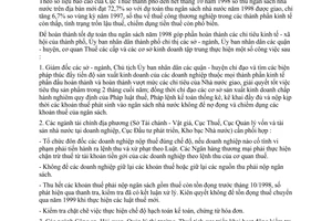 Chỉ thị 40/CT-UB-TM đôn đốc thu nộp ngân sách nhà nước