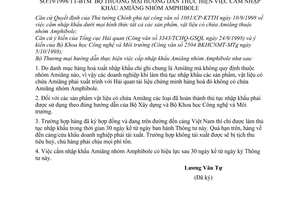 Thông tư 19/1998/TT-BTM cấm nhập khẩu Amilăng nhóm Amphibole