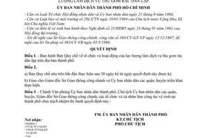 Quyết định 5424/1998/QĐ-UB-QLĐT quy chế tổ chức hoạt động lực lượng làm dịch vụ thu gom rác dân lập