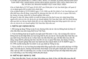 Thông tư 137/1998/TT-BTC tạm thời nhập khẩu hàng hoá nguồn tiền viện trợ dự án doanh nghiệp Việt Nam