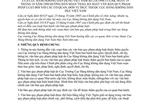 Thông tư 2781/1998/TT-CHK hướng dẫn soạn thảo rà soát văn bản quy phạm pháp luật cơ quan, đơn vị thuộc Cục Hàng không dân dụng Việt Nam