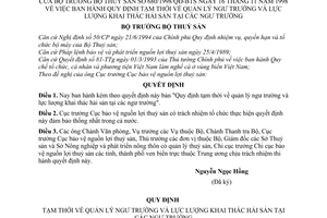 Quyết định 680/1998/QĐ-BTS quản lý ngư trường lực lượng khai thác hải sản tại ngư trường