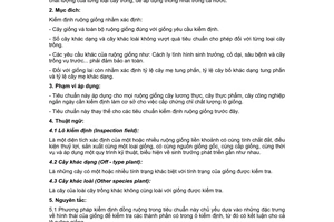 Tiêu chuẩn ngành 10 TCN 342:1998 về phương pháp kiểm định ruộng giống do Bộ Nông nghiệp và Phát triển nông thôn ban hành