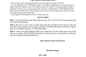 Quyết định 175/1998/QĐ-CT Quy chế tổ chức thi tuyển dụng công chức