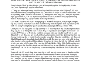 Nghị quyết 14/1998/NQ-CP phiên họp Chính phủ thường kỳ tháng 11 năm 1998