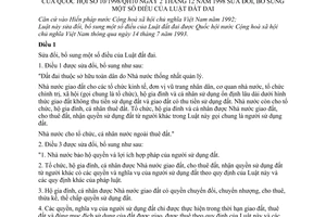 Luật đất đai 1998 sửa đổi 10/1998/QH10