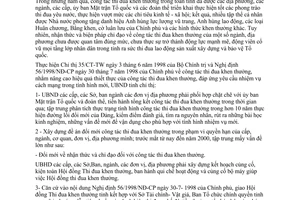 Chỉ thị 20/1998/CT-UB đổi mới công tác thi đua khen thưởng Cần Thơ