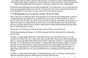 Thông tư 07/1998/TT-BCA hướng dẫn quy định Quy chế cơ sở giáo dục hướng dẫn Nghị định 32/CP
