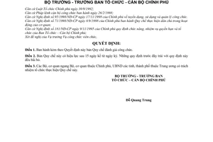 Quyết định11/1998/QĐ-TCCP-CCVC Quy chế đánh giá công chức hàng năm