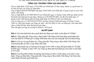 Quyết định 738/QĐ-KTKH  bảng cước dịch vụ thư điện tử Vnmail