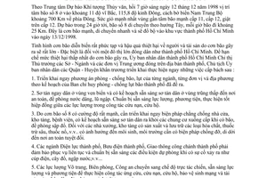 Chỉ thị 44/1998/CT-UB-KT triển khai công tác phòng chống cơn bão số 8