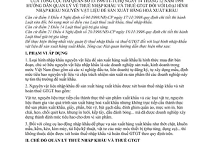 Thông tư 13/1998/TT-TCHQ hướng dẫn quản lý thuế nhập khẩu giá trị gia tăng nhập khẩu nguyên liệu vật liệu sản xuất hàng hóa xuất khẩu