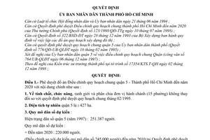 Quyết định 6786/QĐ-UB-QLĐT  phê duyệt đồ án điều chỉnh quy hoạch quận 5