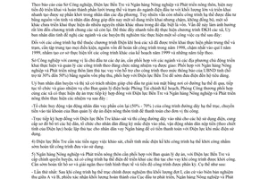 Chỉ thị 29/CT-UB năm 1998 phát triển đường dây hạ thế chương trình điện khí hoá các xã Bến Tre