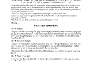 Pháp lệnh hòa giải cơ sở 1998 09/1998/PL-UBTVQH10