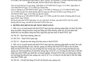Thông tư 180/1998/TT-BTC bổ sung kế toán thuế giá trị gia tăng