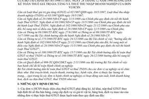 Thông tư 185/1998/TT-BTC hướng dẫn kế toán thuế giá trị gia tăng thuế thu nhập doanh nghiệp đơn vị HCSN