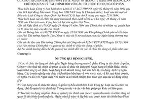 Thông tư 189/1998/TT-BTC hướng dẫn quản lý tài chính tổ chức tín dụng cổ phần