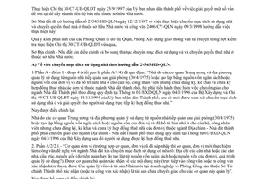 Công văn 8899/CV-QLN chuyển mục đích sử dụng nhà và sang thuê quyền sử dụng nhà