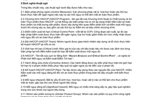 Tiêu chuẩn ngành 28TCN 129:1998 về Cơ sở chế biến thuỷ sản - Chương trình quản lý chất lượng và an toàn thực phẩm theo HACCP do Bộ Thuỷ sản ban hành