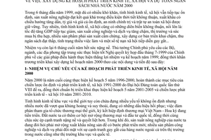 Chỉ thị 17/1999/CT-TTg xây dựng kế hoạch phát triển kinh tế xã hội dự toán ngân sách Nhà nước năm 2000