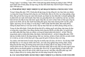 Nghị quyết 08/1999/NQ-CP giải pháp điều hành thực hiện nhiệm vụ 6 tháng cuối năm 1999
