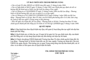 Quyết định 85/1999/QĐ-UB Quy chế quản lý hoạt động đào tạo nghề