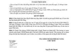 Quyết định 11/2000/QĐ-UB  trình tự giải quyết khiếu nại, tố cáo