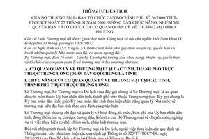 Thông tư 36/2000/TTLT-BTM-BTCCBCP hướng dẫn chức năng nhiệm vụ quyền hạn tổ chức cơ quan quản lý thương mại địa phương