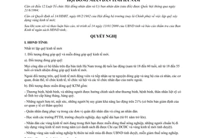 Nghị quyết 08/NQ-HĐND 2000 thu quản lý sử dụng quỹ kinh tế mới Hà Nam